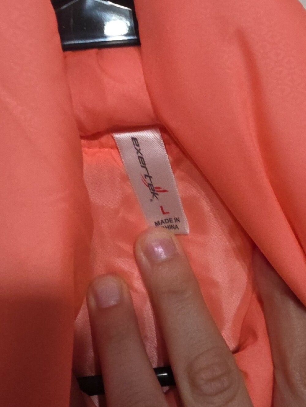 exertek Coral-Orange Quilted Women's Puffer Jacket - Picture 2 of 9